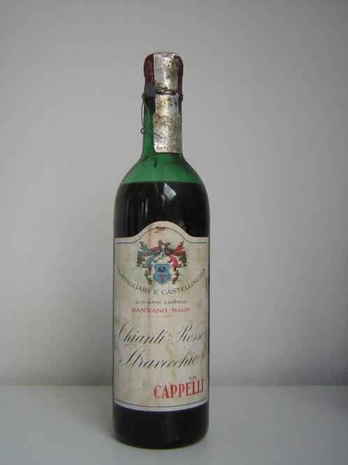 wijn 1949 Chianti Rosso Stravecchio Cappelli, Verzamelen, Wijnen, Nieuw, Rode wijn, Italië, Vol, Ophalen of Verzenden