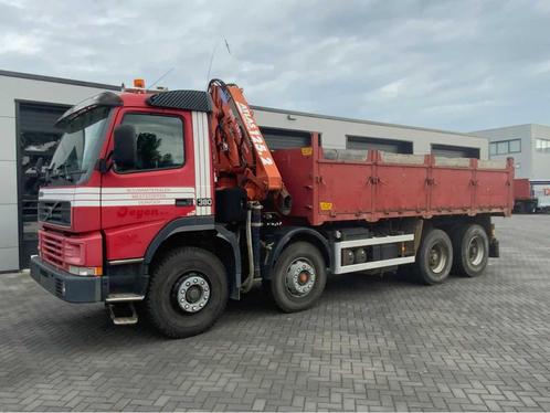 2002 Volvo FM12.380 8x4 Vrachtwagen tipper met Atlas Terex 1, Auto's, Vrachtwagens, Bedrijf, Volvo, Diesel, Euro 3