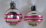 Antieke Kerst Ajeko Set Spoetnik en bal in zilver fuchsia, Ophalen of Verzenden, Zo goed als nieuw