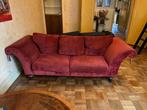 Rode suede bank met franjes, Ophalen, Gebruikt, Stof, Driepersoons
