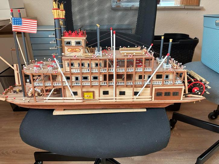 Mississippi Boot Model - Rivierboot, Hobby en Vrije tijd, Modelbouw | Boten en Schepen, Zo goed als nieuw, Groter dan 1:32, Overige merken
