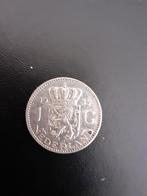 Zilveren gulden uit 1955, Postzegels en Munten, Munten | Nederland, 1 gulden, Koningin Juliana, Zilver, Ophalen of Verzenden