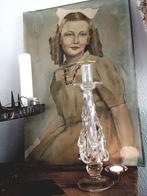 Glazen kandelaar, Ophalen of Verzenden, Glas