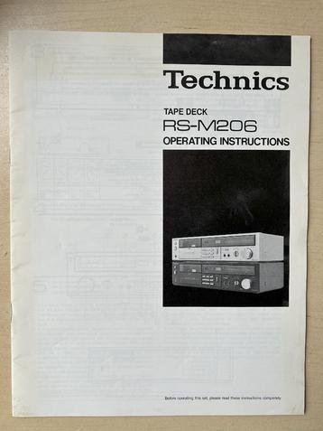 Technics RS-M206 originele handleiding beschikbaar voor biedingen