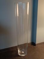 Grote, hoge, glazen cilindervaas., Huis en Inrichting, Woonaccessoires | Vazen, Glas, Zo goed als nieuw, Ophalen, 75 cm of meer