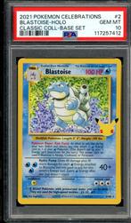 Blastoise Holo PSA 10 - 2/102 - Celebrations 2021, Hobby en Vrije tijd, Verzamelkaartspellen | Pokémon, Ophalen of Verzenden, Zo goed als nieuw