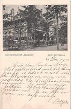Rotterdam, Park, Café-Restaurant Bellevue, Volk, gel. 1901, Verzamelen, Ansichtkaarten | Nederland, Verzenden, Voor 1920, Gelopen