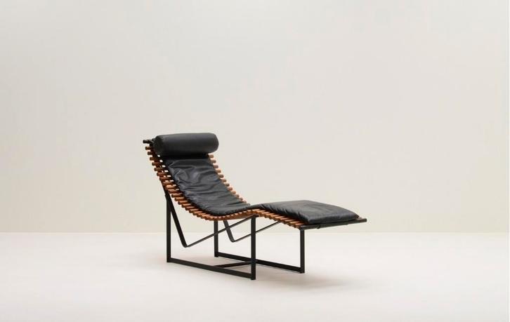 Peter Strassl spine back lounge chair Germany 1978, Huis en Inrichting, Banken | Sofa's en Chaises Longues, Zo goed als nieuw