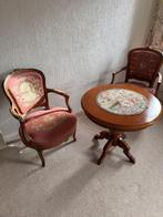 tafel en 2 stoelen, Huis en Inrichting, Tafels | Eettafels, Ophalen, 50 tot 100 cm, Rond, Tot twee personen