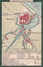 delfzijl; haven landkaart ansichtkaart 1914., Ophalen of Verzenden, Voor 1920, Gelopen, Groningen