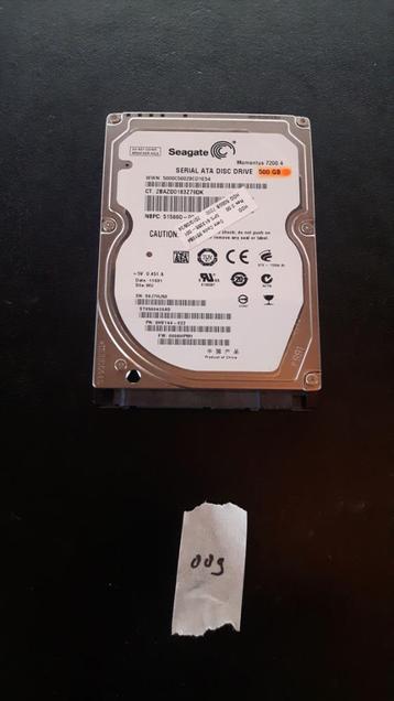 4 X Seagate Momentus 7200.4 - 500GB 2,5"  14-10 beschikbaar voor biedingen