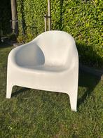 Witte loungestoel tuinstoel (1x), Tuin en Terras, Tuinstoelen, Ophalen, Gebruikt, Kunststof, Stapelbaar