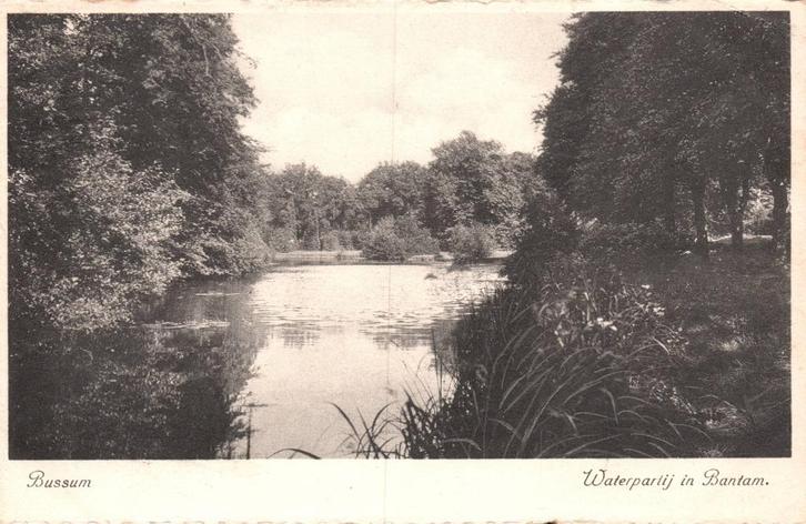 Bussum, Waterpartij in Bantam (1942) 129925, Verzamelen, Ansichtkaarten | Nederland, Gelopen, Noord-Holland, 1940 tot 1960, Verzenden