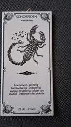Vintage Wandtegeltje Schorpioen Sterrenbeeld spreuk, Ophalen of Verzenden