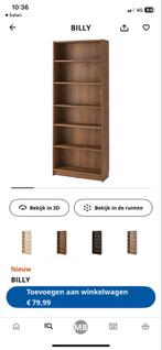 Billy Boekenkasten - Bruin Walnoot - 3 stuks, Huis en Inrichting, Gebruikt, 200 cm of meer, 150 tot 200 cm, Ophalen of Verzenden