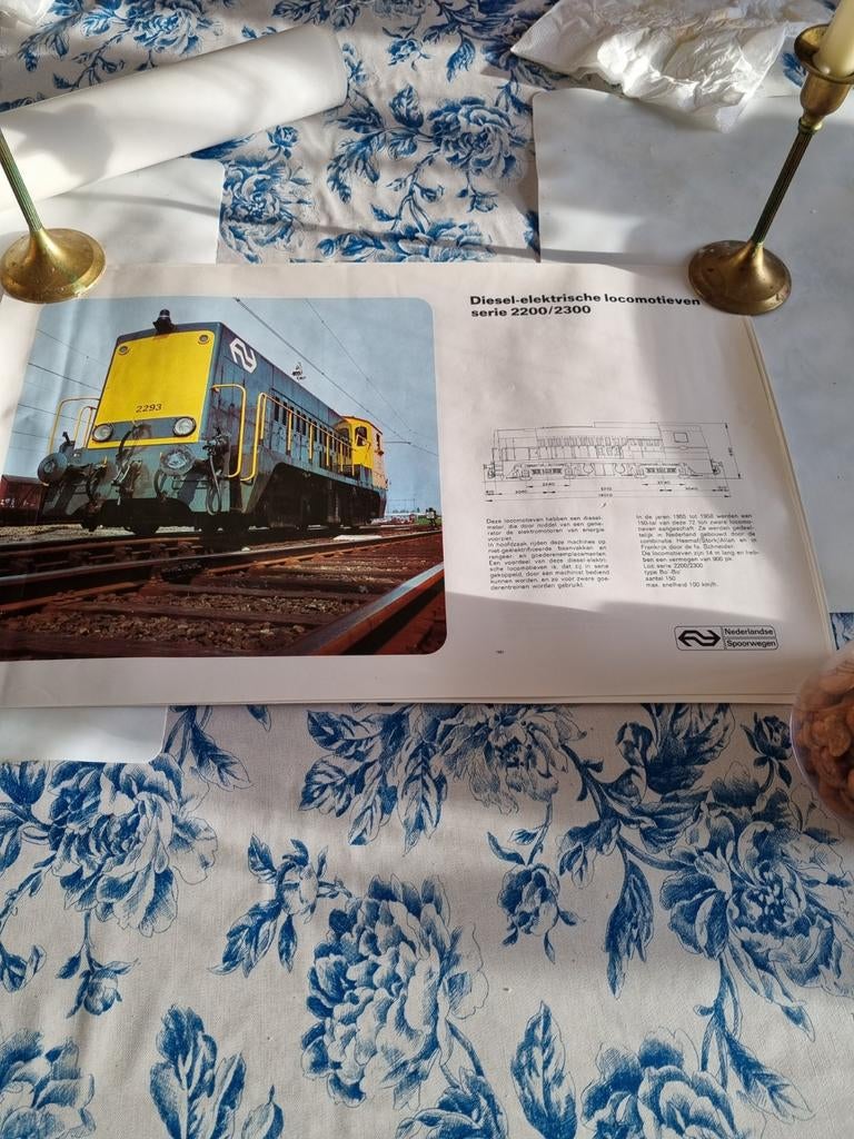 Diesel-elektrische locomotieven serie 2200/2300, Ophalen of Verzenden, Zo goed als nieuw, Trein, Kaart of Prent