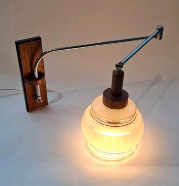 Vintage Deense Chromen Schanierlamp beschikbaar voor biedingen