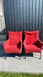 Montis Charly fauteuil (2x) met modern zwart frame, Huis en Inrichting, Minder dan 75 cm, Gebruikt, 50 tot 75 cm, Ophalen