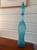 Blauwe genie jaren 70 fles, Antiek en Kunst, Antiek | Glas en Kristal, Ophalen