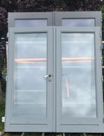Hardhouten openslaande tuindeuren, Doe-het-zelf en Verbouw, Deuren en Horren, Ophalen, Gebruikt, 120 cm of meer, Buitendeur