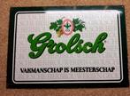 Grolsch Reclamebord - Vakmanschap is Meesterschap, Ophalen, Gebruikt, Reclamebord