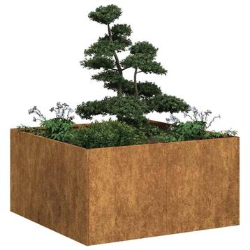 AANBIEDING | Plantenbak roestig 80x80x40 cm weervast staal beschikbaar voor biedingen