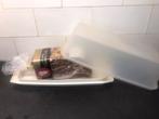 Tupperware cakedoos caketrommel hapjesdoos stolp partyschaal, Verzenden, Gebruikt, Wit, Schaal