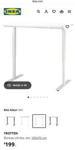 Ikea trotten zit sta bureau 160x80 of 120x70, Huis en Inrichting, Bureaus, Ophalen, Zo goed als nieuw