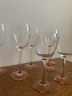 Luminarc France Wijnglazen Roze Steel - Set van 5 + 2 port, Antiek en Kunst, Antiek | Glas en Kristal, Ophalen of Verzenden