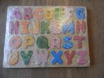 houten alfabet puzzel, Kinderen en Baby's, Speelgoed | Kinderpuzzels, 10 tot 50 stukjes, Ophalen of Verzenden, Zo goed als nieuw
