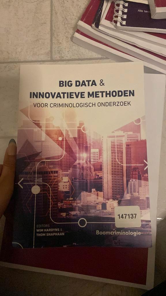 Big data en innovatieve methoden voor criminologisch onderzo, Boeken, Wetenschap, Zo goed als nieuw, Ophalen of Verzenden