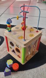 Houten activiteiten kubus. Klok vormen motoriek blokken, Ophalen of Verzenden, Zo goed als nieuw