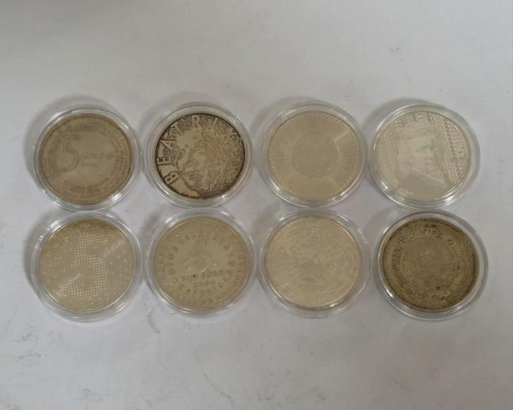 Serie zilveren 5 Euro Munten - 8x in capsule (tot 2007), Postzegels en Munten, Munten en Bankbiljetten | Verzamelingen, Munten