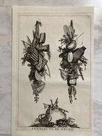 Attributs de pêche, Etienne Fessard, 1771, afm. 24x15,5 cm., Ophalen of Verzenden
