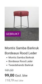 Barkrukken montis samba, Huis en Inrichting, Barkrukken, Ophalen, 60 tot 90 cm, Zo goed als nieuw, Metaal