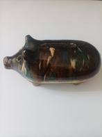 Keramisch spaarvarken  en blikken spaarpot, Ophalen of Verzenden, Gebruikt, Steen, Aardewerk of Keramiek, Dier