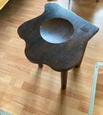 Brutalist kruk, Ophalen, Bruin, Eén, Hout