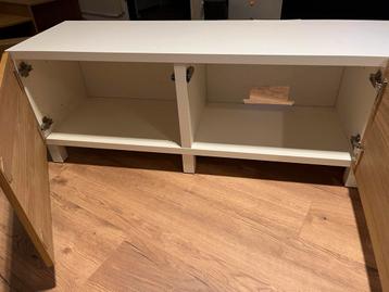 IKEA Besta TV Meubel - Wit met Eiken Deuren - afbeelding 7