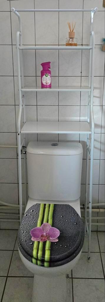 Duoblok Toilet (wit) met ombouwrek/kast beschikbaar voor biedingen