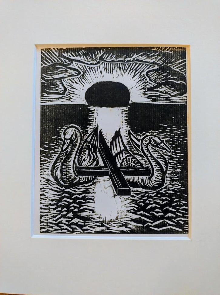 Houtsnede Jan Altink, Antiek en Kunst, Kunst | Etsen en Gravures, Ophalen of Verzenden