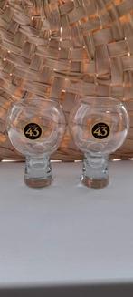 2 Licor 43 glazen, samen 4.-, Ophalen of Verzenden, Zo goed als nieuw