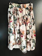 Lange rok creme met bloemen Zara dames maat L, Zara, Gedragen, Maat 38/40 (M), Ophalen of Verzenden