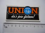 sticker UNION das pas fietsen retro zwart, Verzenden