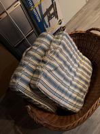 Matraskussens blauw gestreept, Gebruikt, Blauw, Rechthoekig, 50 tot 100 cm