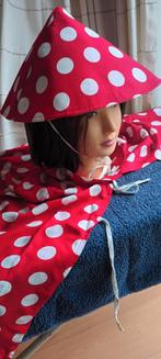 Carnaval  verkleden. Paddenstoel pakje. Muts en cape, Ophalen of Verzenden, 104 of kleiner, Jongen of Meisje