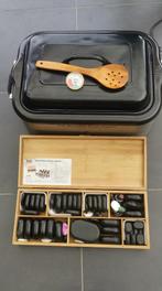 Hetstone massageset Hotstone pan 64-delige stenenset, Sport en Fitness, Ophalen of Verzenden, Zo goed als nieuw, Hotstone