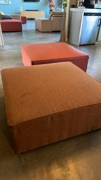 Satelliet Hockers - Oranje/Bruin - 3 stuks en 1 gratis, Ophalen, Gebruikt, Vierkant, Minder dan 50 cm