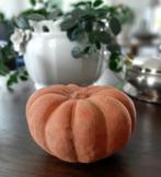 Terracotta pompoen beeld - herfstdecoratie, Tuin en Terras, Tuinbeelden, Ophalen of Verzenden, Gebruikt, Overige materialen, Overige typen