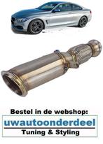Racing Downpipe RVS Voor Bmw 4 Serie F32 F33 F36 420i 428i, Auto diversen, Wieldoppen, A.parts@hotmail.nl, Trasmolenlaan 12 3447 GZ Woerden