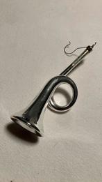 Vintage antieke kerstbal, trompetje zilver, Ophalen of Verzenden, Zo goed als nieuw